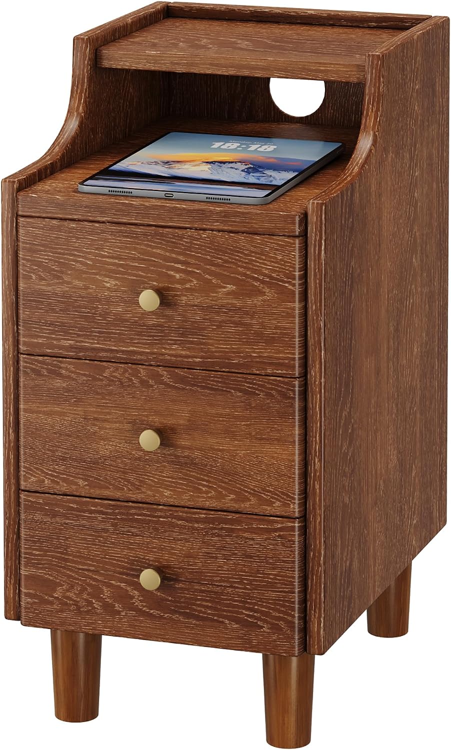 ✨ Modern 3-Drawer Nightstand | Cozy Bedside Storage Cabinet & Space-Saving Bedroom Table 🛏️🌿