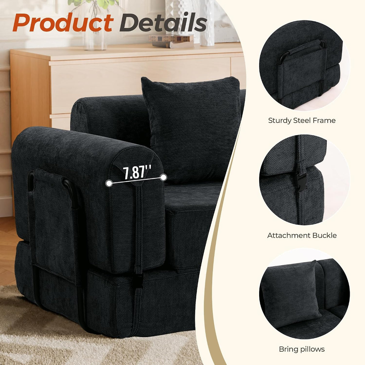 🛋️ Modern Convertible Sectional Sofa | Tool-Free Assembly, Flexible Modular Design & Cozy Living Room Comfort ✨🏡
