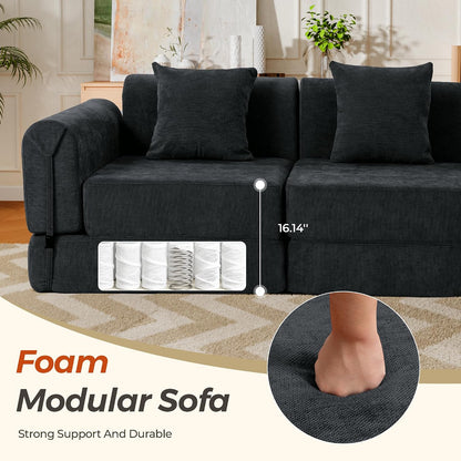 🛋️ Modern Convertible Sectional Sofa | Tool-Free Assembly, Flexible Modular Design & Cozy Living Room Comfort ✨🏡
