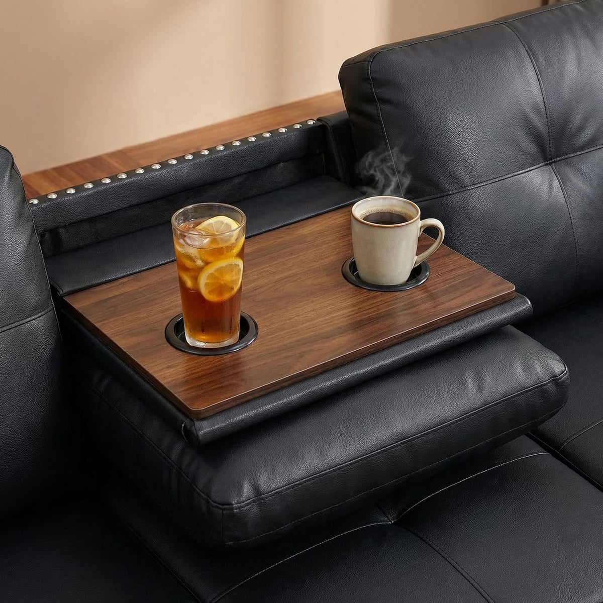 🛋️ Modern Leather L-Shaped Sectional Sofa | Cozy Living Room Couch with Chaise for Stylish Everyday Comfort ✨🏡