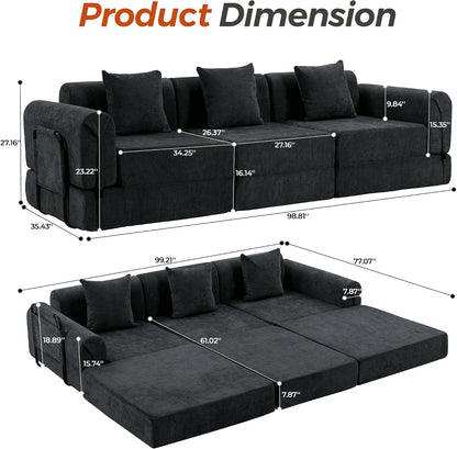 🛋️ Modern Convertible Sectional Sofa | Tool-Free Assembly, Flexible Modular Design & Cozy Living Room Comfort ✨🏡