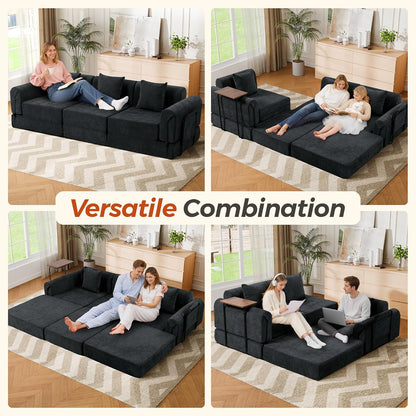 🛋️ Modern Convertible Sectional Sofa | Tool-Free Assembly, Flexible Modular Design & Cozy Living Room Comfort ✨🏡